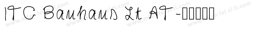 ITC Bauhaus Lt AT字体转换